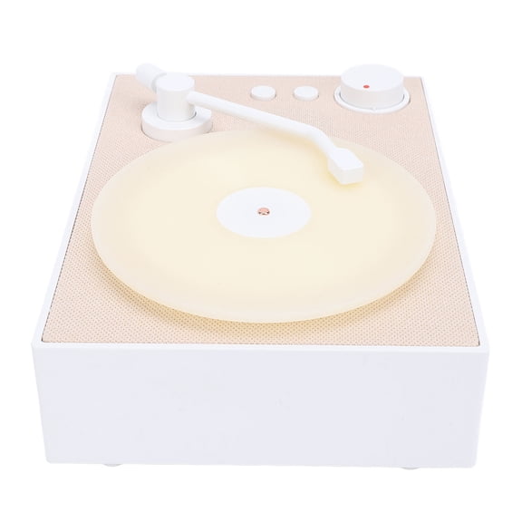 Rupoun Vintage Record Player with Aroma Diffuser Bluetooth Portable Wireless Speaker, White (8.66 inches / 22 cm)