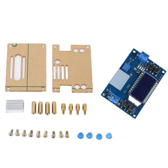 Rupoun Voltage Regulator Anti-Reverse Protection Printed Circuit Board Depressurization Power Supply Module DC-to-DC Converter 6.5-36V to 1.2-32V 50W ZK-J5X with LCD Display and Heat Sink[cite: 1]