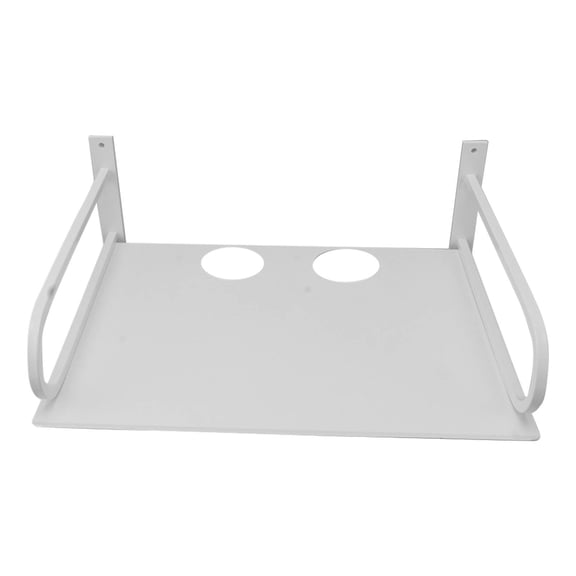 Rupoun Wall Mounted Projector Shelf Space Aluminum Floating Shelves for Router TV Box DVD Player Cable Box White (14.17 inches / 36 cm)