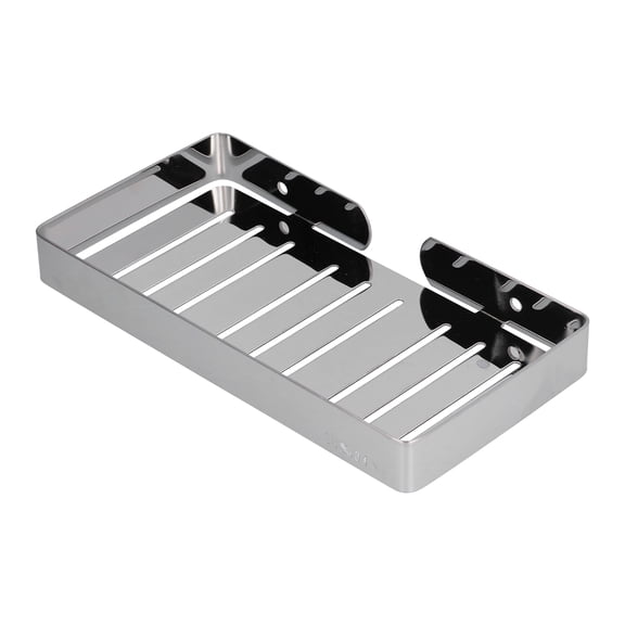 Rupoun Wall Mounted Soap Dish Shelf 304 Stainless Steel Bathroom Hollow Self Draining Soap Box Tray Storage Organizer for Shower Room Hotel, 9.1 inches / 23.1 cm, Silver Finish