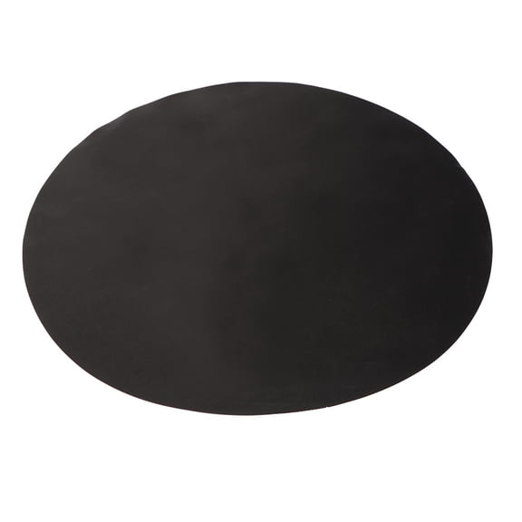 Rupoun Washable Nonstick Heat Resistant BBQ Grill Mats, Round Gas Stove Cooker Protector, Heavy Duty PTFE Baking Sheet for Outdoor Camping Grilling, 15.8 Inches / 40 cm, Black