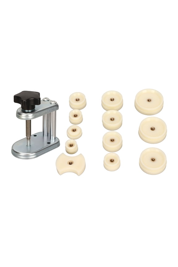 Watch Press Set Metal High Accuracy Watch Back Case Closer with 12 Dies for Watch Repair Tool Kits (10 inches / 25.4 cm)