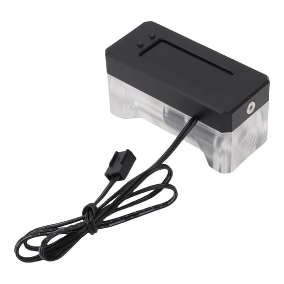 Rupoun Water Cooling Flow Meter Alarm System, Aluminum Alloy and Acrylic PC Liquid Cooler Indicator, High Temperature and Low RPM Electronic Pump Sensor, Small 3-Pin (2.76 inches / 70 mm)