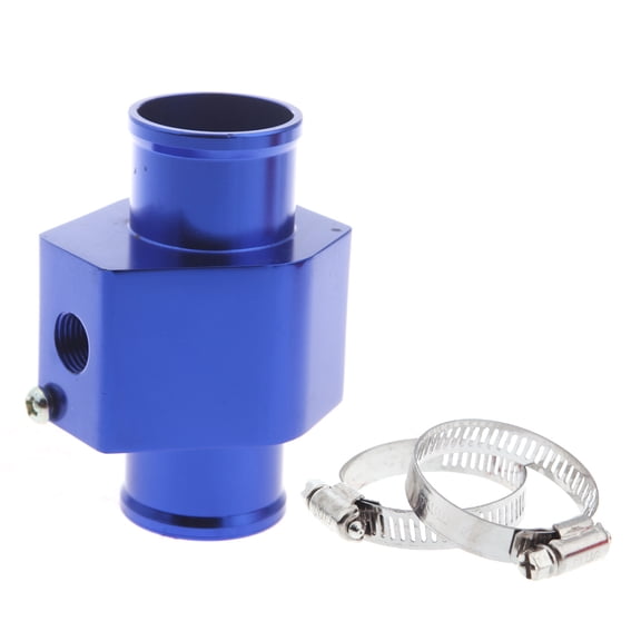 Rupoun Water Temp Temperature Joint Pipe Sensor Gauge Radiator Hose Adapter 1.42 inches / 36 mm Blue