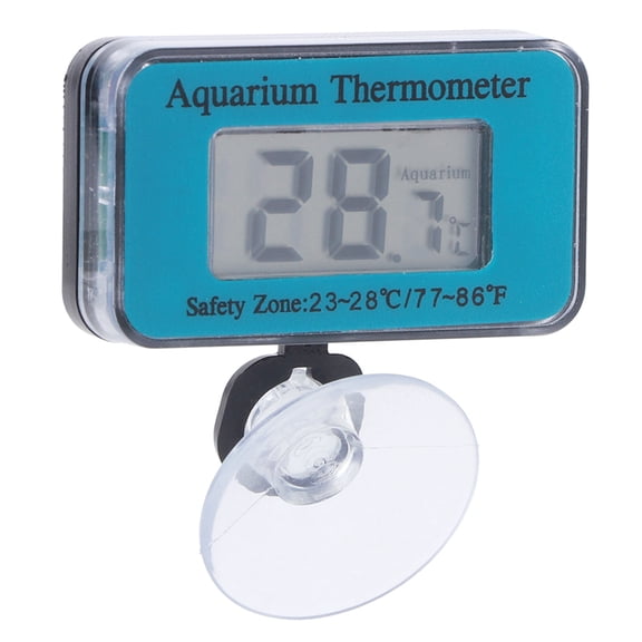 Rupoun Waterproof Digital LCD Thermometer for Aquarium Submersible Fish Tanks with Suction Cup Accurate Water Temperature Meter for Fresh and Salt Water 2.2x1.8 inches / 5.5x4.6 cm