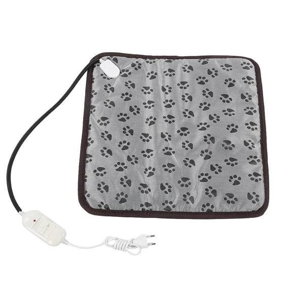 Rupoun Waterproof Pet Electric Heated Pad Cat Dog Bed Mat, 220V EU Plug Adjustable Heating Blanket Carpet, Small 17.7 Inches / 45 cm