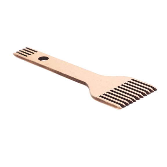 Rupoun Weaving Loom Comb Double Ended Ergonomic Beech Wood Loom Comb Tapestry Weaving Tool for Crafts 7.87 inches / 20 cm