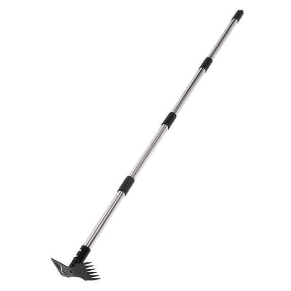 Rupoun Weed Puller Tool Long Handle Standing Detachable 2 in 1 Hand Weed Rake Action Hoe for Garden Patio Farm Yard Maintenance 60 Inches / 152.4 cm