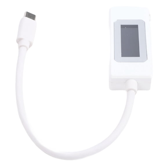 Rupoun White Digital USB C Tester Voltage Current Power Capacity Meter Multimeter Multi Functional Color Screen Type C Phone Charging Analyzer (1.5 in)