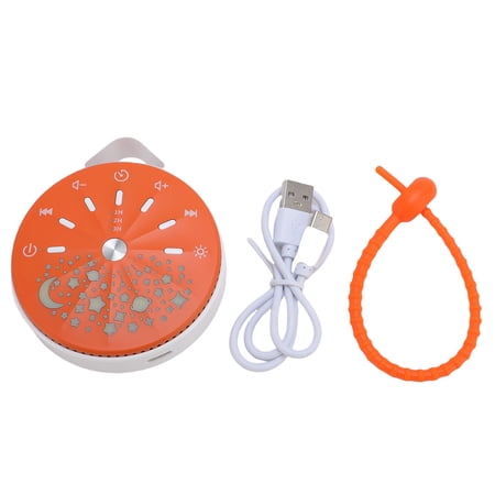 Rupoun White Noise Sound Machine Colorful LED Nightlight Sleep Machine Portable for Baby (6.3 inches / 16 cm)
