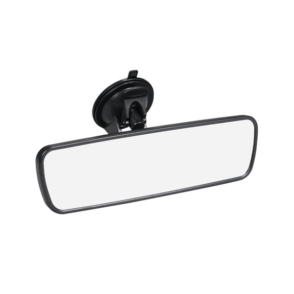 Rupoun Wide Angle Rear View Mirror with Super Suction Cup for Cars SUVs Trucks, Blind Spot Eliminator, Black, 9.84 inches / 25 cm