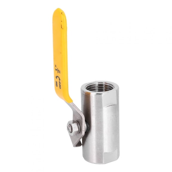 Rupoun Wide Ball Valve Threaded All-Steel 201 Stainless Steel Mechanical Industrial Accessory DN15 1/2 Inch 1.27 cm Water Flow Control Hardware Durable Straight-Through Floating Design[cite: 1]