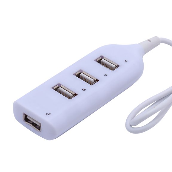 Rupoun Wired Micro USB 2.0 4-Port Distributor Multi Hub Splitter Power Adapter for PC Computer Laptop Desktop Mice Printer Scanner Plug and Play