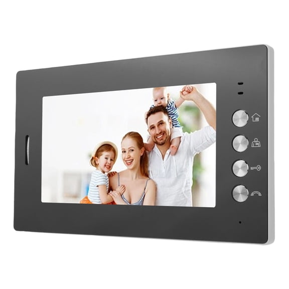 Rupoun Wired Video Intercom System with 7 Inch Monitor IR Night Vision Doorbell Camera 2-Way Audio Remote Unlock Support for Home and Villa EU Plug 100-240V