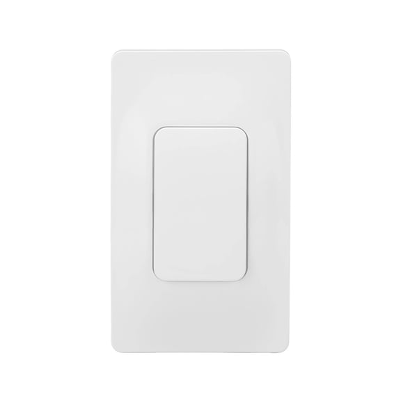 Rupoun Wireless Light Switch, Self Powered 433MHZ Remote Control Battery Free Wall Panel Switch, Water-Resistant Reset Switch, White, 1 Count