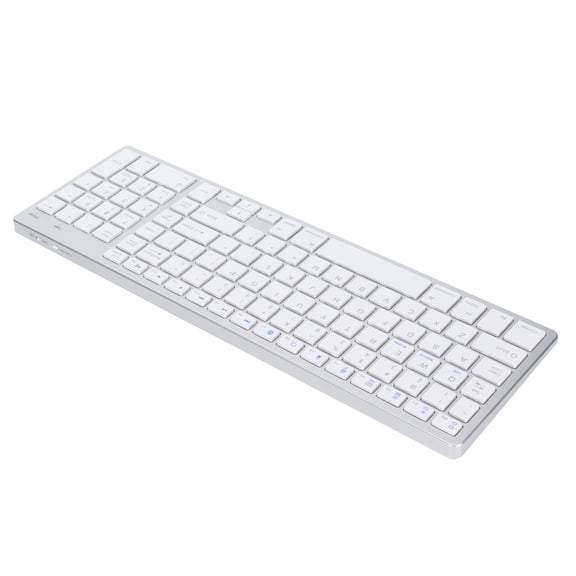 Rupoun Wireless Mini Keyboard for Office Tablet Mobile Phone Universal Digital Charging Bluetooth Keyboard Silver