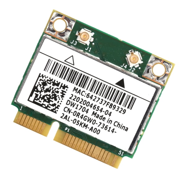Rupoun Wireless Network Card Mini PCI-E WiFi Bluetooth 4.0 Adapter for Dell XPS 2710 17TR BCM943142HM, High Speed Network Connectivity for Windows 7 8 10 Systems, Easy Installation, 2.36 inches