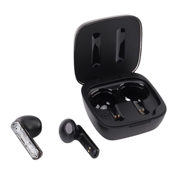 Rupoun Wireless Stereo Gaming Earbuds with ENC Noise Cancelling, Low Latency Bluetooth 5.3, Dual Microphones, 320mAh Charging Case, Perfect for Mobile Gaming and PC, 12 inches / 30.48 cm cord