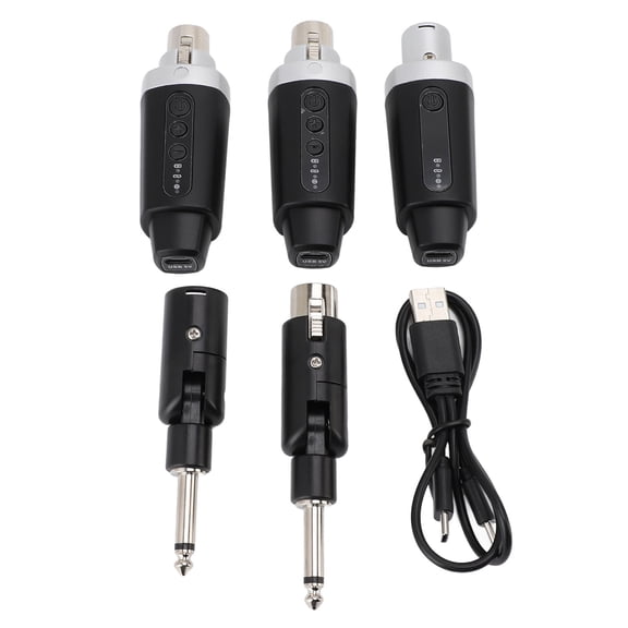 Rupoun Wireless XLR Transmitter Receiver 3 Pin UHF Wireless Mic Adapter Microphone System (10.05 oz / 284.86 g)