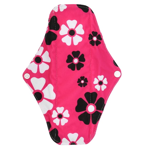 Rupoun Women Reusable Bamboo Charcoal Menstrual Pad Washable Mama Sanitary Cloth Panty Liner WSD19, 9.8 inches / 25 cm