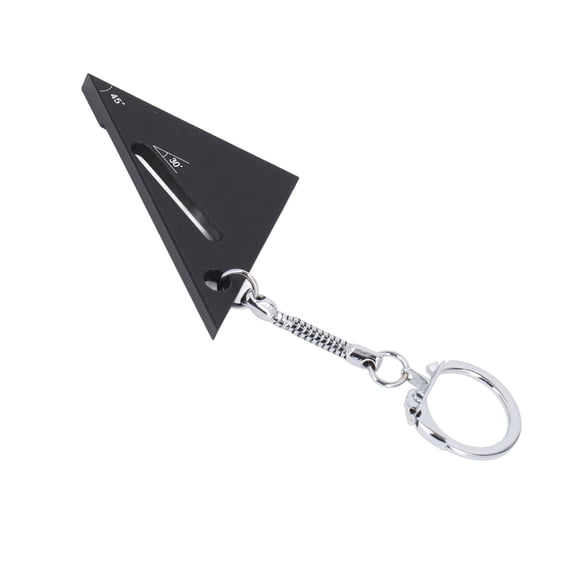 Rupoun Woodworking Triangle Ruler Aluminum Alloy Carpenter Measurement Tool for 90 45 30 Degree Scribing Angle Positioning Black Precision Carpentry Square (5.00 inches / 12.7 cm)