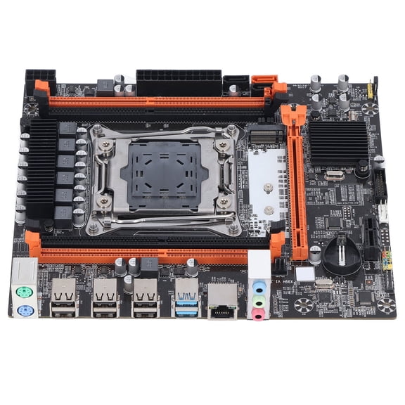 Rupoun X99H Motherboard DDR4 LGA2011-3 CPU Slot Support E5 V3 V4 Series Intel Processor Integrated Graphics PC Mainboard 8.4 x 7.3 inches / 21.4 x 18.6 cm