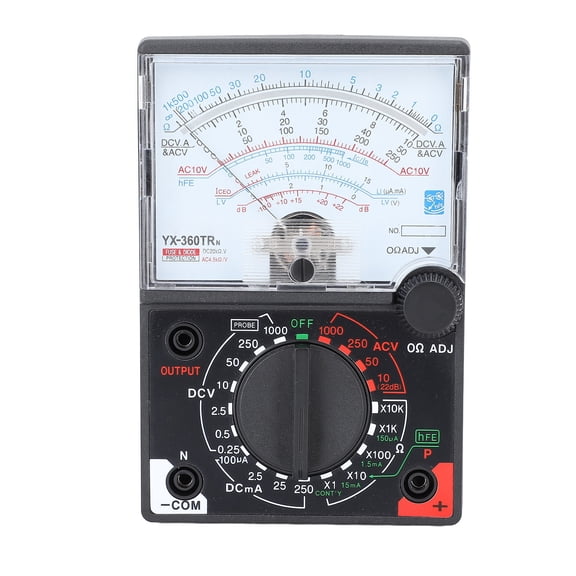 Rupoun YX 360TRn Pointer Type Analog Multimeter High Accuracy Industry Tester for Electrical Repair, Resistance Measurement Tool, 9.84 inches / 25 cm Length, Black[cite: 1]