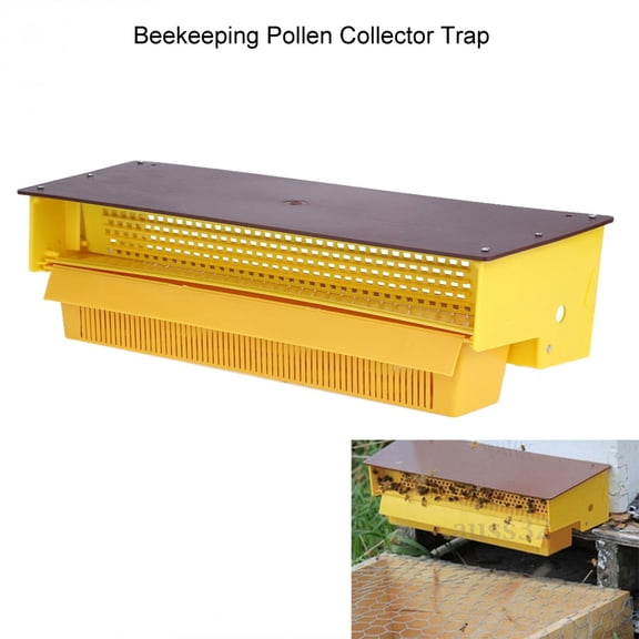 Rupoun Yellow Plastic Pollen Collector Tray Trap Entrance Beekeeper Tool (15.75 inches / 40 cm)