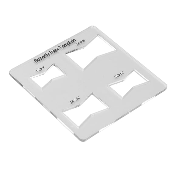 Rupoun ZBT-3 Butterfly Inlay Template Acrylic Bowtie Router Template for Woodworking Furniture Repair Reinforcement 6.69 inches / 17.00 cm