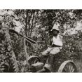 thumbnail image 1 of Rural Accident. Twelve-year old Clinton Stewart and his mowing machine which cut off his hand. Poster Print, 1 of 3
