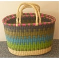 thumbnail image 1 of Rural Africa Crafts PB13 Oval Basket - 11 x 10 x 17 in. - Set of 2, 1 of 1