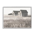 thumbnail image 1 of Rural Barn Grassland Field Landscape Photograph Gray Framed Art Print Wall Art, 1 of 7