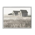 thumbnail image 1 of Rural Barn Grassland Field Landscape Photograph Gray Framed Art Print Wall Art, 1 of 7
