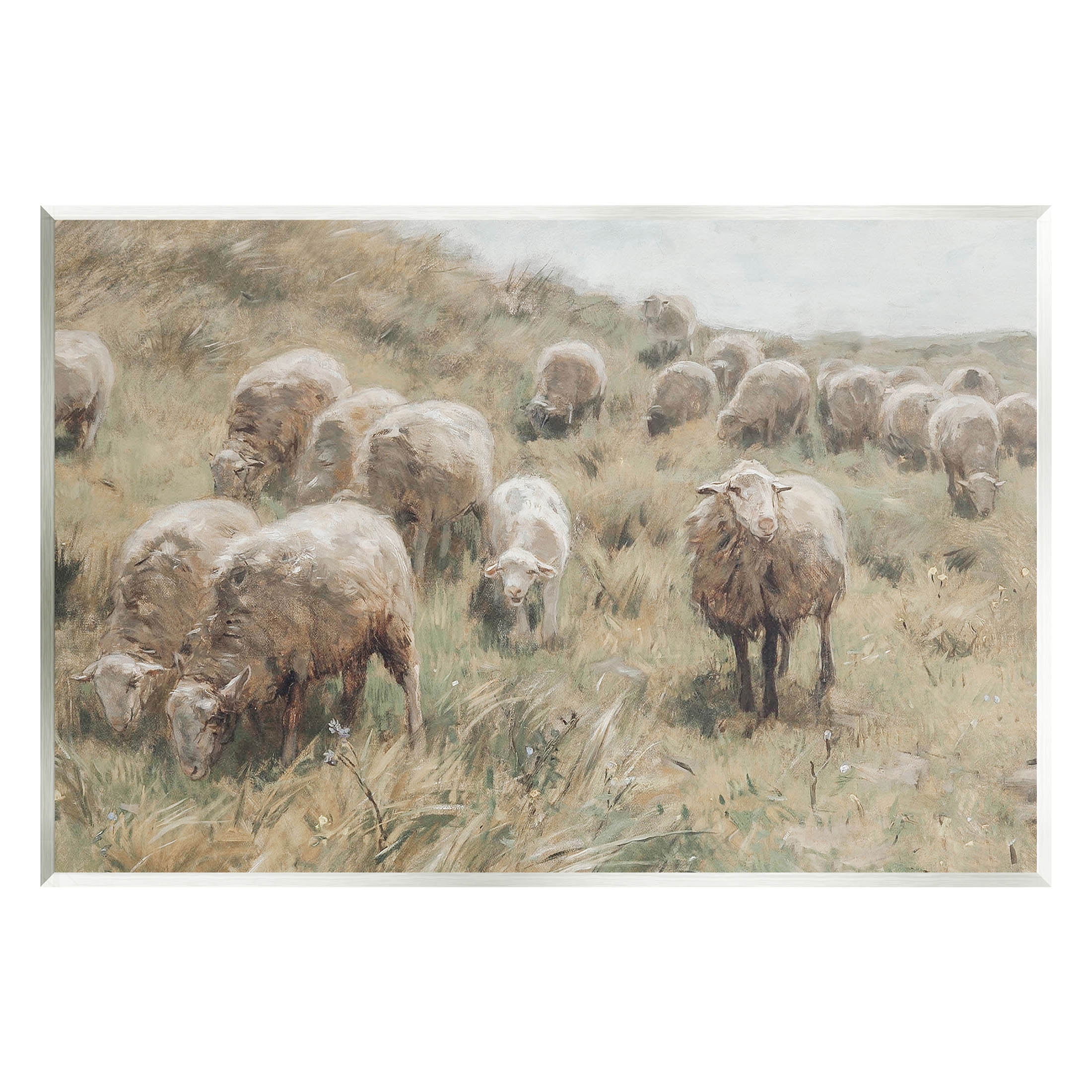 Rural Cattle Grazing Field Landscape Painting Unframed Art Print Wall Art