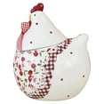 thumbnail image 1 of Rural Chicken and Flower Pattern Ceramic Easter Sugar Canister Rooster Hen Cookie Jar Ceramic Storage Jar Food Storage Can with Airtight Lid-Red-35 OZ, 1 of 4
