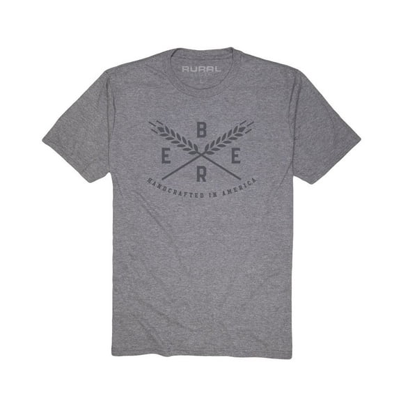 Rural Cloth Men's Beer Handcrafted in America T-Shirt, Large