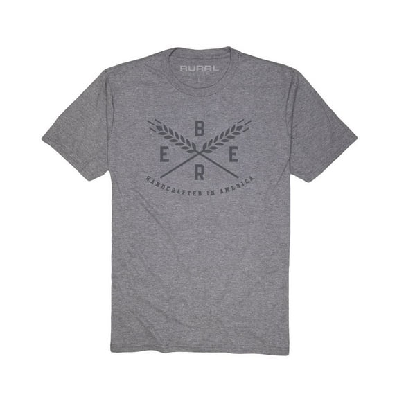 Rural Cloth Men's Beer Handcrafted in America T-Shirt, Large