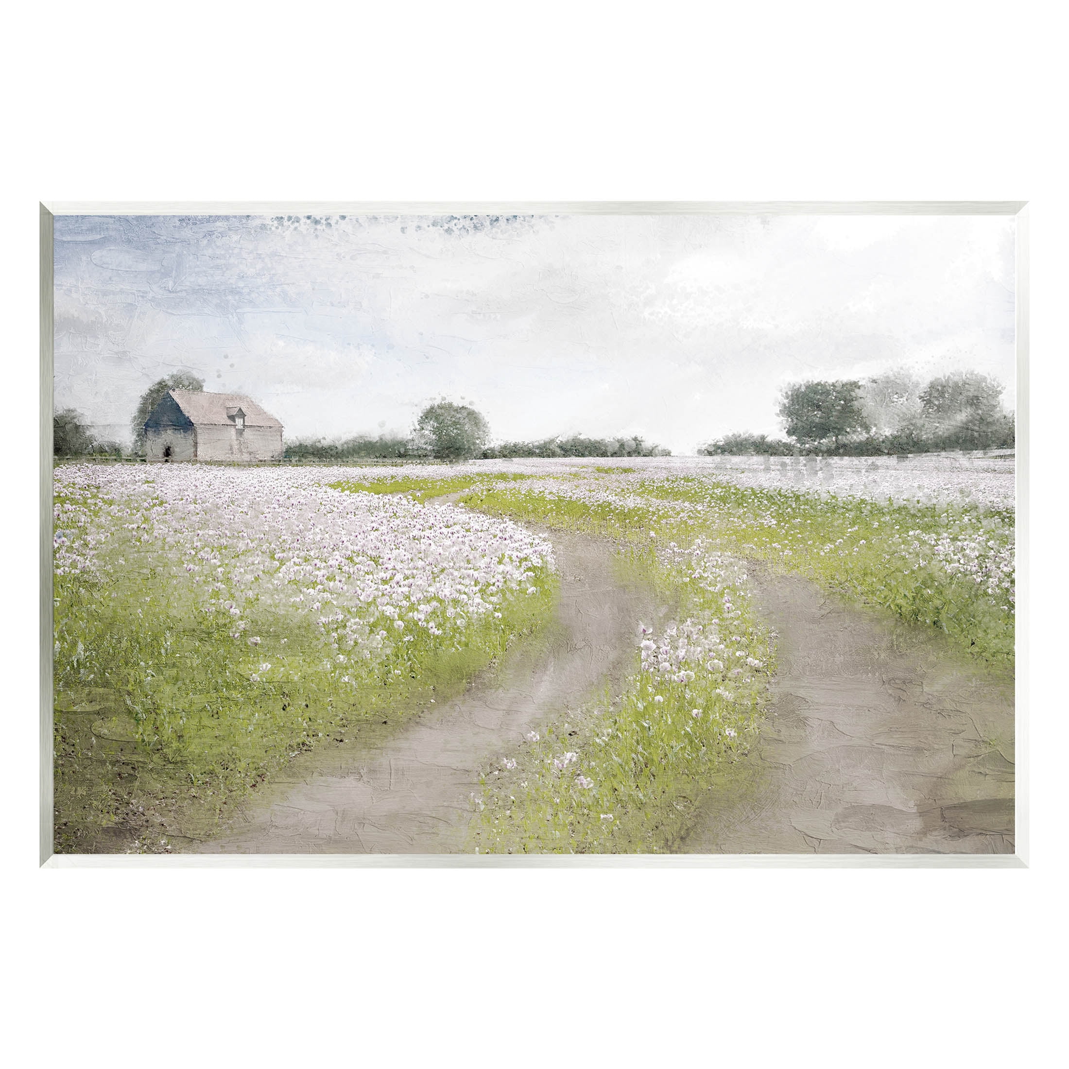 Rural Country Meadow Path Landscape Graphic Art Unframed Art Print Wall Art