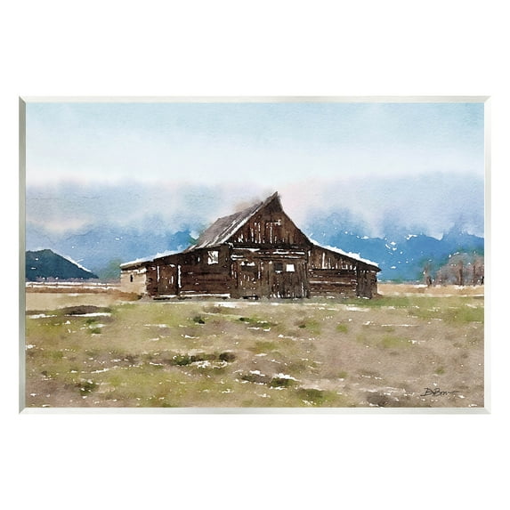 Rural Countryside Cabin Landscape Landscape Painting Unframed Art Print Wall Art