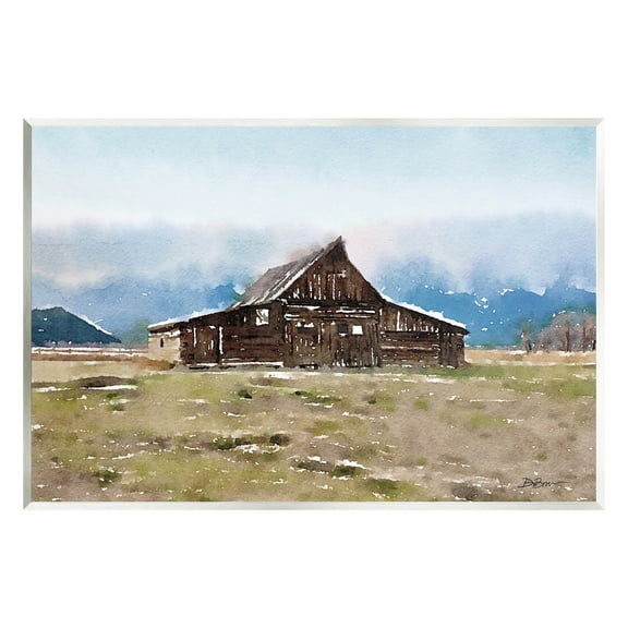 Rural Countryside Cabin Landscape Landscape Painting Unframed Art Print Wall Art