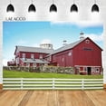 thumbnail image 1 of Rural Countryside Photography Backdrop Country Farm House Yard Red Barn Animals Adult Kids Birthday Portrait Background, 1 of 5