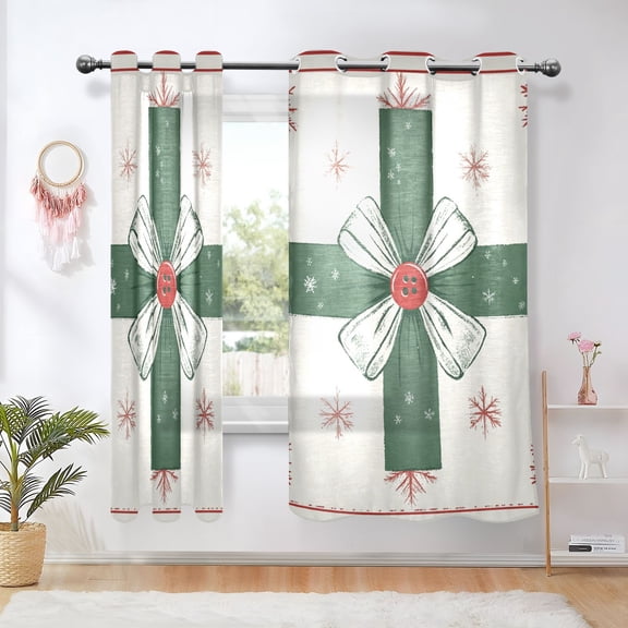 Rural Cross Blackout Curtains 63 inch Length 2 Panels Window Decoration Curtains for Bedroom Living Room