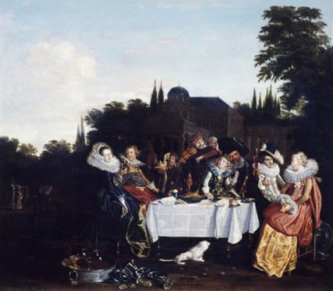 Rural Festival by Dirck Hals (1591-1656) Canvas Art - Dirck Hals (18 x 24)