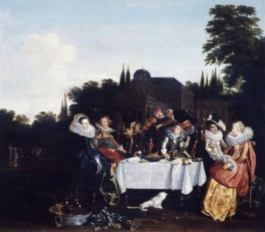 Rural Festival by Dirck Hals (1591-1656) Canvas Art - Dirck Hals (24 x 36)
