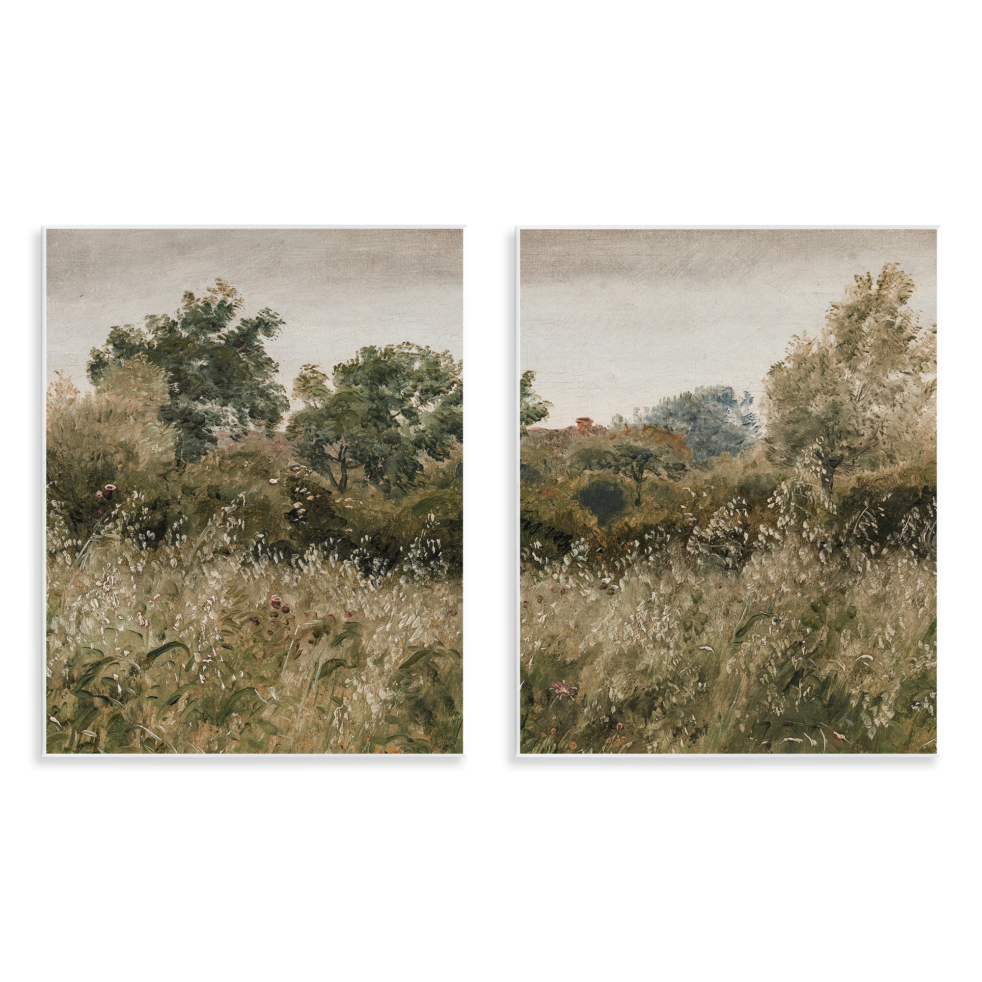 Rural Foliage Thicket 2 Piece Wall Plaque Art Set, design by Lettered and Lined