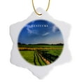 thumbnail image 1 of 3drose, Rural Kentucky, 3 inch Snowflake Porcelain Ornament, 1 of 7