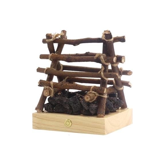 Rural LED Simulation Campfire Light Fireplaces Light Branches and Stones Materials with Immersive Sound Effects