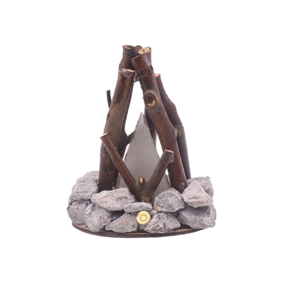 Rural LED Simulation Campfire Light Fireplaces Light Branches and Stones Materials with Immersive Sound Effects