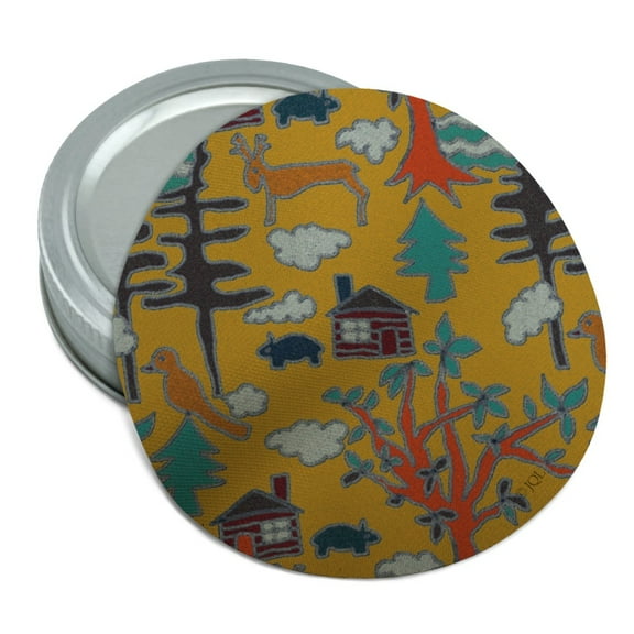 Rural Life Pattern Round Rubber Non-Slip Jar Gripper Lid Opener
