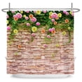 thumbnail image 1 of Rural Pastoral Flower Scenery Waterproof Shower Curtain With Garden Floral style Bathroom Partition Screen Bath Curtain, 1 of 5